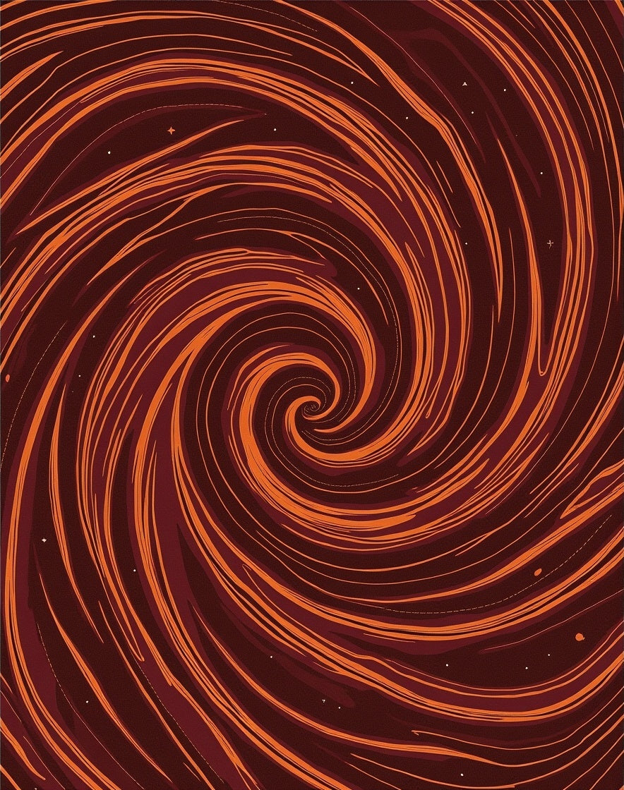 Abstract Swirls Warm Nebula Pattern Rug