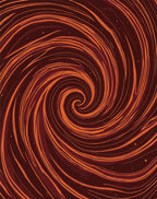 Abstract Swirls Warm Nebula Pattern Rug