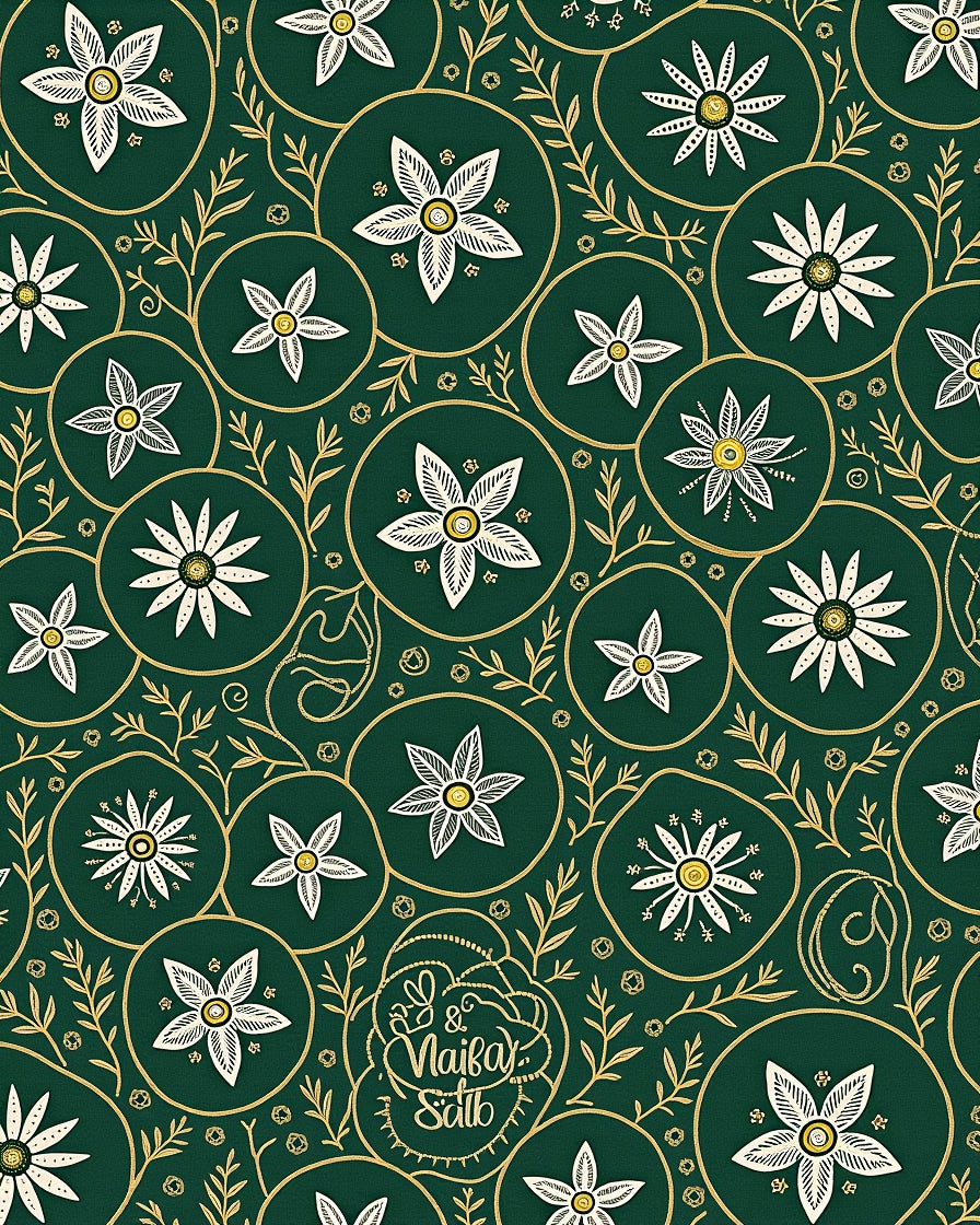 Floral Medallion Style Pattern Rug