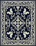 Classic Floral Vine Intricate Design Rug