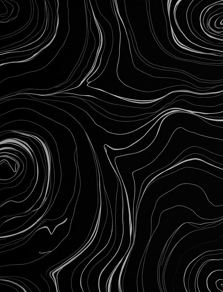 Black White Swirl Abstract Pattern Rug