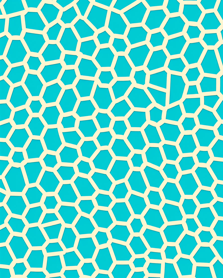 Geometric Abstract Network Pattern Rug
