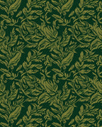 Dark Floral Leaf Pattern Design Rug