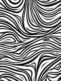 Bold Abstract Black White Waves Rug