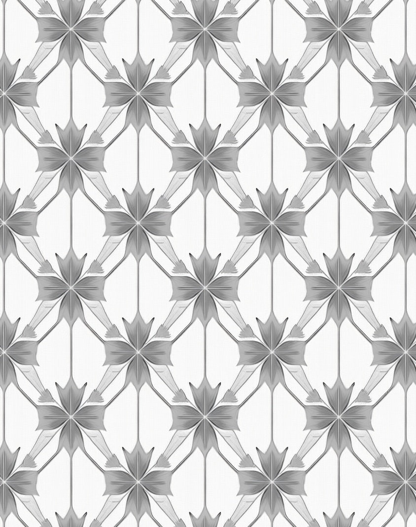 Geometric Floral Art Deco Pattern Rug