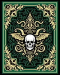 Dark Skull Vintage Floral Rug