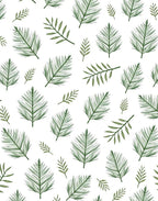 Green Tropical Leaf Scatter Rug