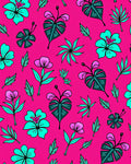 Tropical Bloom Leaf Pattern Rug
