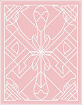 Soft Pink Geometric Floral Pattern Rug