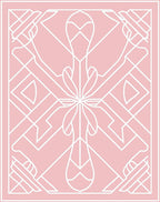 Soft Pink Geometric Floral Pattern Rug