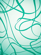 Teal Swirl Abstract Scenic Rug