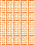 Warm Orange Plaid Geometric Pattern Rug