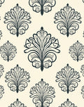 Ornate Floral Damask Pattern Rug