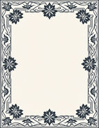 Art Nouveau Floral Frame Design Rug