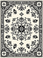 Intricate Classic Floral Scrollwork Rug