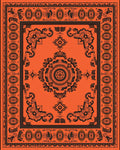 Vintage Floral and Geometric Inspired Rug