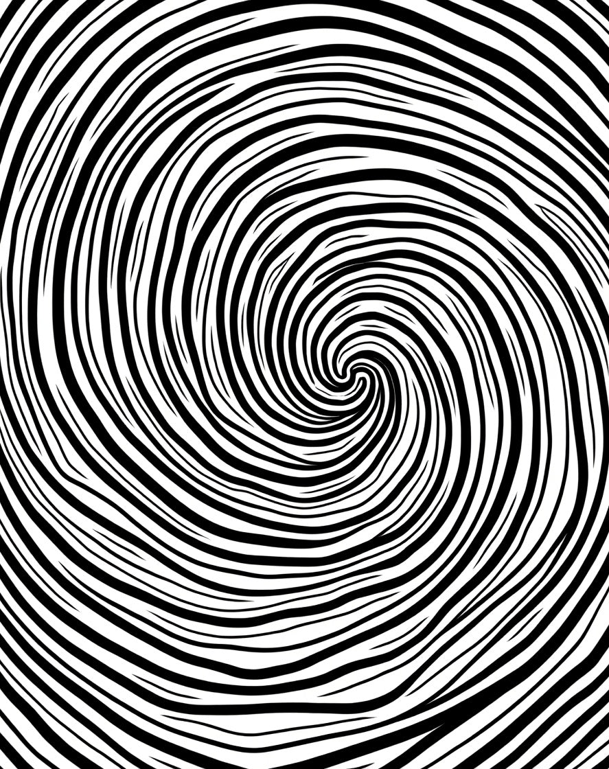 Black and White Swirl Pattern Rug