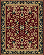 Rich Floral Vine Ornamental Design Rug