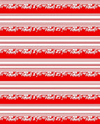 Red White Striped Calligraphy Pattern Rug
