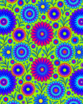 Vibrant Floral Pattern With Bold Colors Rug