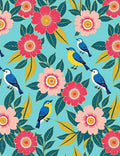 Charming Floral And Bird Motif Rug