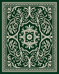Ornate Floral Scrollwork Pattern Rug