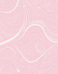 Elegant Flowing Pink Line Pattern Rug