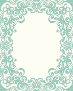 Ornate Floral Swirls Mint Pattern Rug