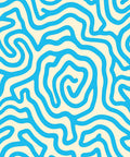 Abstract Blue Swirls Lines Rug