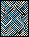 Abstract Geometric Lines Rug