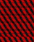 Red Black Plaid Geometric Pattern Rug