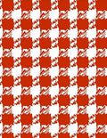 Red White Classic Checkered Pattern Rug