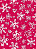 Winter Snowflake Pattern Red Rug