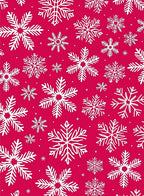 Winter Snowflake Pattern Red Rug