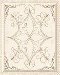 Elegant Swirl And Leaf Pattern Rug