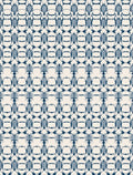 Art Deco Navy Blue Geometric Pattern Rug