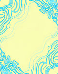 Wavy Blue Lines Abstract Design Rug
