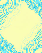 Wavy Blue Lines Abstract Design Rug