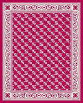 Ornate Crimson Cream Repeating Pattern Rug