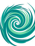 Swirling Teal Light Green Artistry Rug