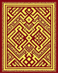 Bold Geometric Maze Pattern Design Rug