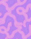 Whimsical Winding Lavender Pink Pattern Rug