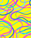 Bright Pink Blue Purple Swirl Pattern Rug