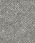 Abstract Black Cream Geometric Pattern Rug