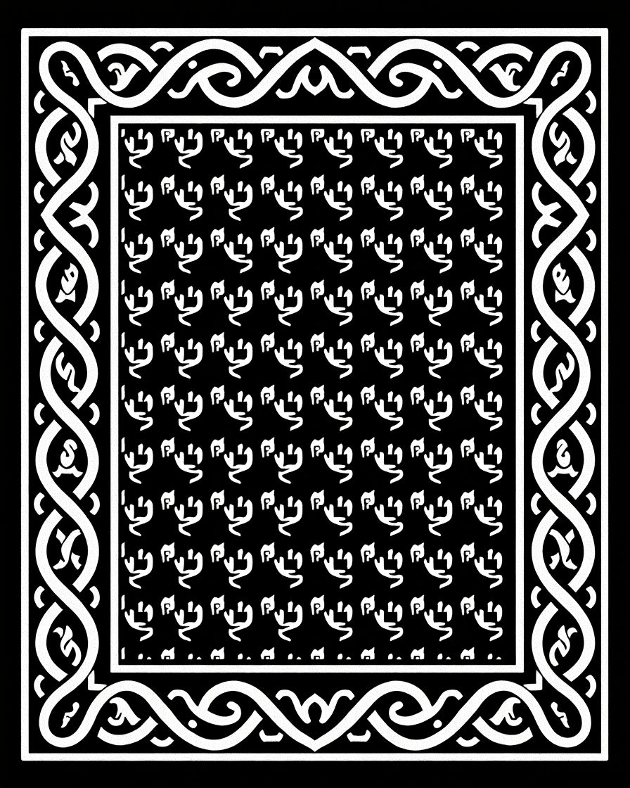 Intricate Celtic Knot Border Rug