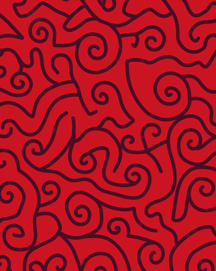 Bold Swirls Abstract Pattern Rug