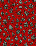 Red Fern Star Patterned Design Rug