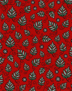 Red Fern Star Patterned Design Rug