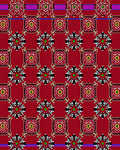 Red Floral Medallion Patterned Rug