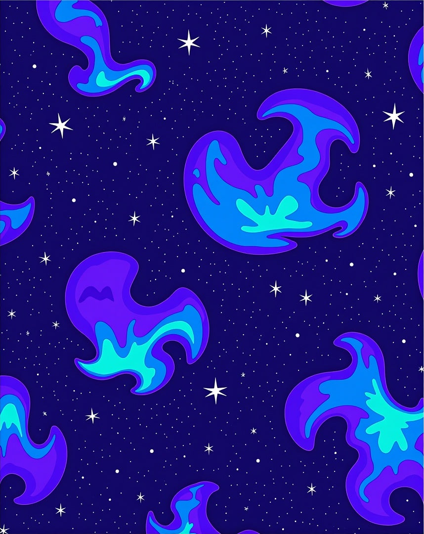 Cosmic Nebula Swirls Pattern Rug